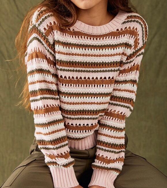 Full Tilt Other - FULL TILT BY TILLYS |  LONG SLEEVE STRIPED SWEATER | GIRLS MEDIUM